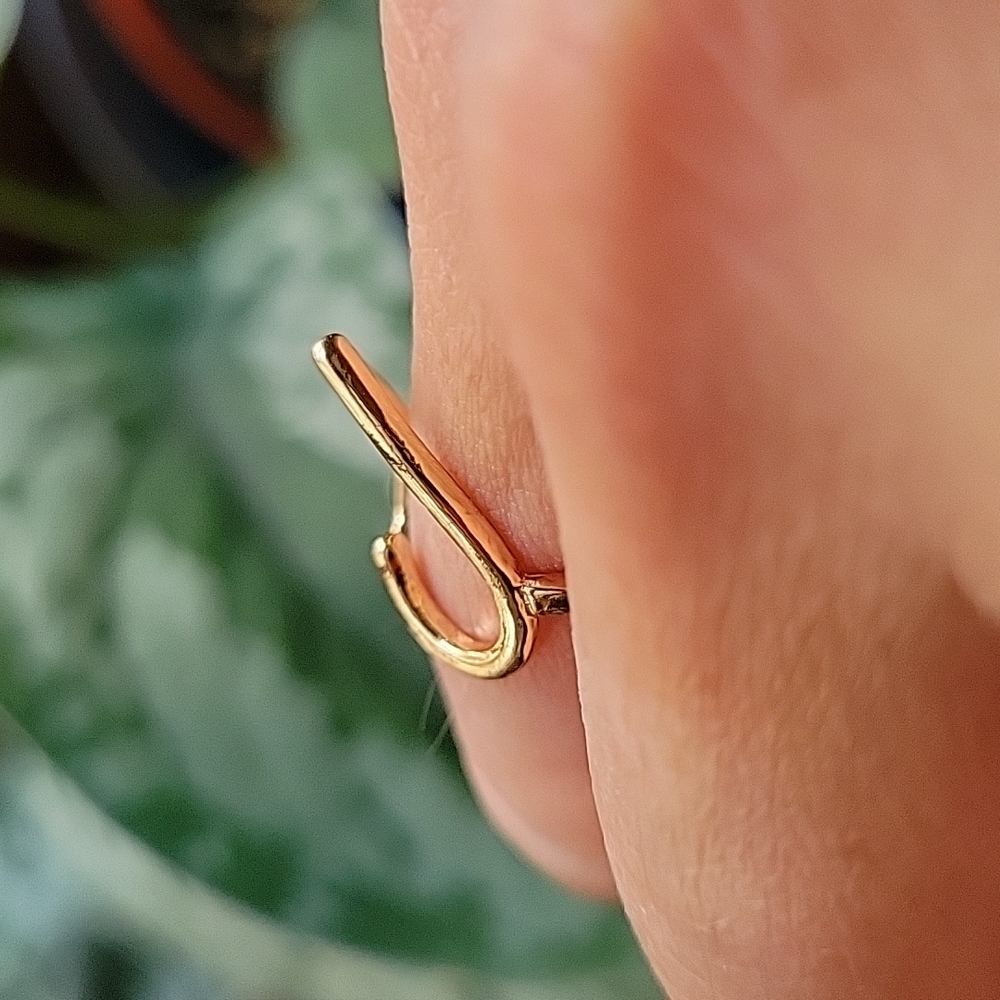 Open Heart Gold Tone Fashion Ring - Picture 6 of 10